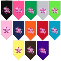 Scribble Happy Holidays Screen Print Bandana