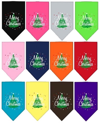Scribble Merry Christmas Screen Print Bandana