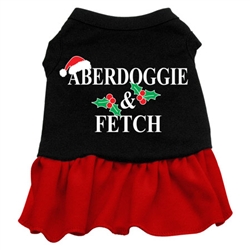 Aberdoggie Christmas Screen Print Two-Tone Dress