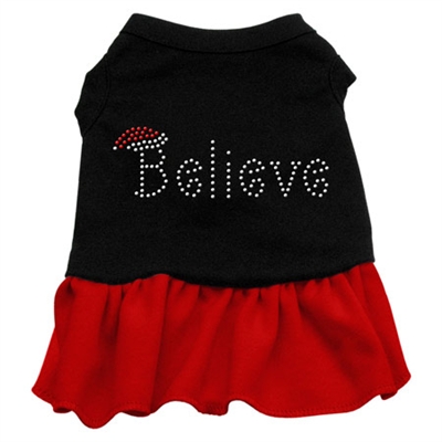 Believe Rhinestone Two-Tone Dress