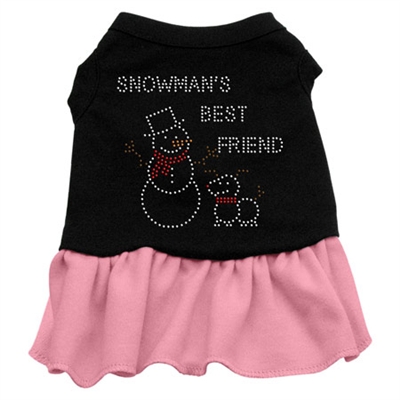 Snowman's Best Friend Rhinestone Two-Tone Dress