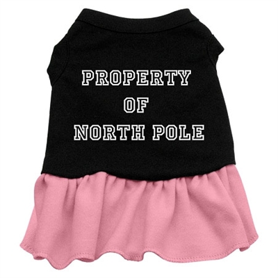 Property of North Pole Screen Print Two-Tone Dress