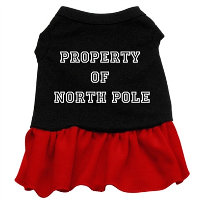 Property of North Pole Screen Print Two-Tone Dress