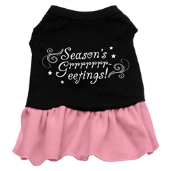 Seasons Greetings Screen Print Two-Tone Dress