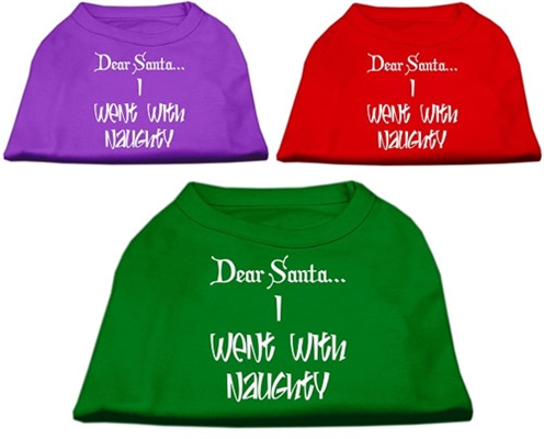 Dear Santa I Went with Naughty Screen Print Shirts