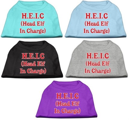 Head Elf In Charge Screen Print Shirts