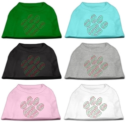 Holiday Paw Rhinestone Shirts