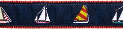 Four Sailboats- 1.25" Collars, Leashes and Harnesses
