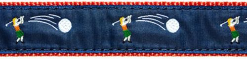 Lady Golfer- 1.25" Collars, Leashes and Harnesses