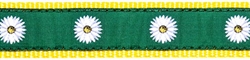 Green Daisy - 1.25" Collars, Leashes and Harnesses