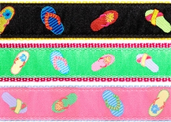 Flip Flops- 1.25" Collars, Leashes and Harnesses