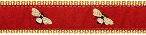 Burgandy Bee - 1.25" Collars, Leashes and Harnesses