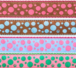 Polka Paws- 3/4" Collars, Leashes and Harnesses