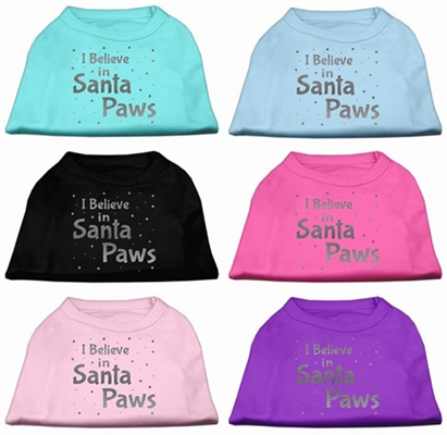 I Believe in Santa Paws Screen Print Shirts