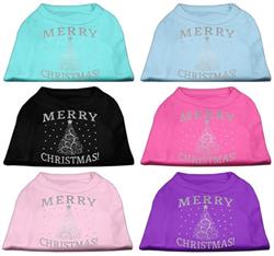 Shimmer Christmas Tree (Merry Christmas) Pet Screen Print Shirts