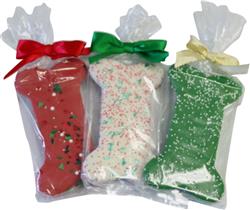 Wrapped Christmas Bone 30809 Hand Decorated Molasses