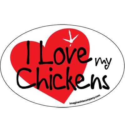 I Love my Chickens Oval