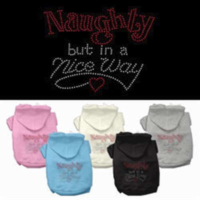Naughty But In A Nice Way Rhinestone Hoodies