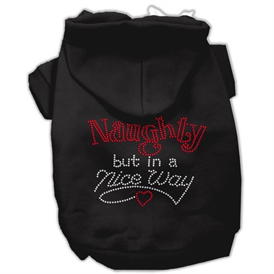 Naughty But In A Nice Way Rhinestone Hoodies