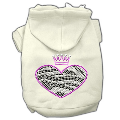 Zebra Heart Rhinestone Hoodies