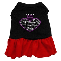 Zebra Heart Rhinestone Dress