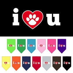 I Heart U Screen Print Bandana