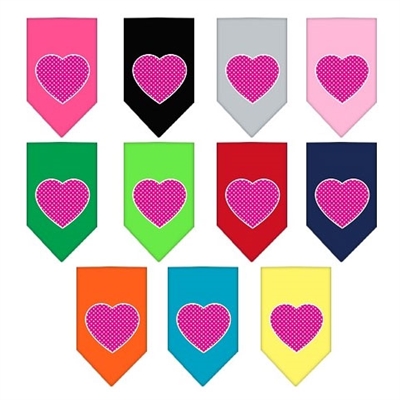 Pink Swiss Dot Screen Print Bandana