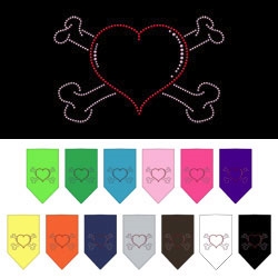 Heart & Crossbones Rhinestone Bandana