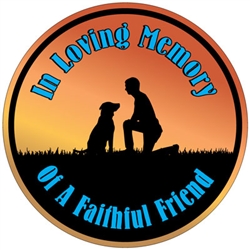In Loving Memory Of A Faithful Friend - Circle Magnet