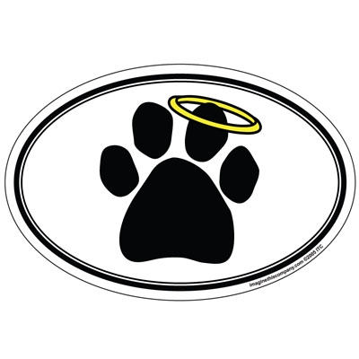 Halo Pawprint - Oval Magnet