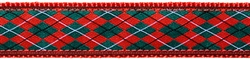 Christmas Argyle Adjustable Cat Collar
