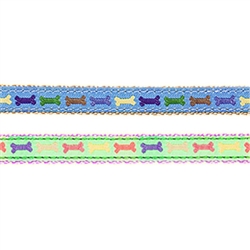 Multi-Colored Dog Bones Adjustable Cat Collar