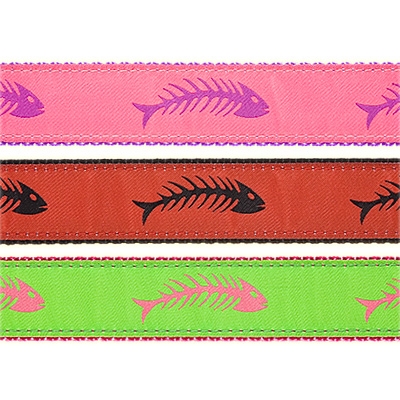 Fishbones Adjustable Cat Collar