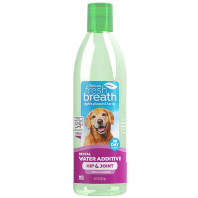 Fresh Breath Dental Health Solution Plus Hip & Joint for Dogs, 16oz. Bottle