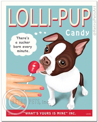 Lolli-PUP Candy (Boston Terrier) Brown/Wh
