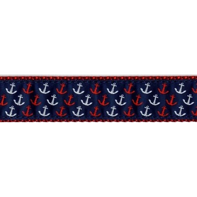 Red, White, & Blue Anchor - 1.25" Collars, Leashes and Harnesses