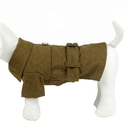 Back-Buckled Fashion Wool Dog Coat