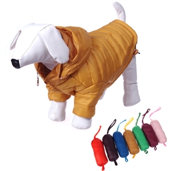 Adjustable 'Sporty Avalanche' Dog Coat W/Popout Hood