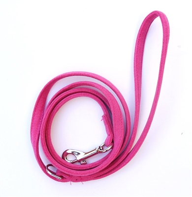 4ft Ultra Suede Leash, Hot Pink