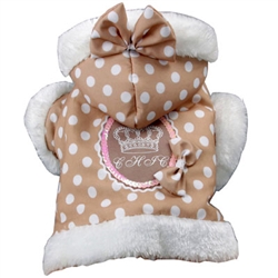 Dog Hoodie Sweater W/ Faux Fur Fashion Hood