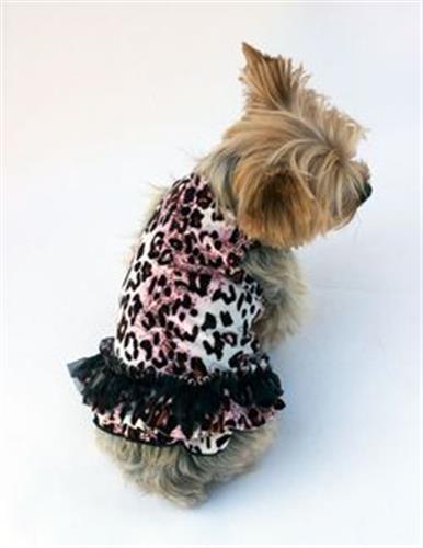 Pink Leopard Movie Star Velvet Tutu Dress