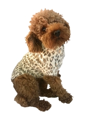 Animal Instincts Leopard Mock Neck Sweater, Ivory Leopard