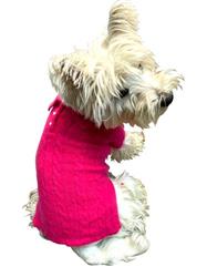 Luxury Preppy Angora Blend Polo, Fuchsia