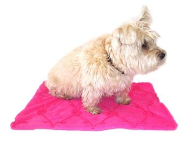 Carrier Square Blanket, Embroidered Roses in Hot Pink