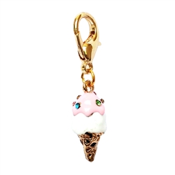 Ice Cream Cone Clip on Collar Charms