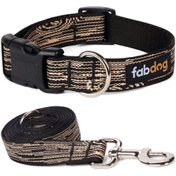 Black Faux Bois Collars & Leads