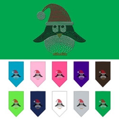 Santa Penguin Rhinestone Bandana