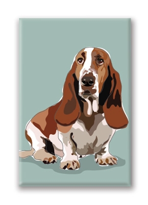 Basset Hound Fridge Magnet