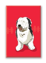 Old English Sheep Dog Fridge Magnet