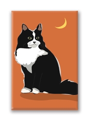 Cat, Tuxedo - Fridge Magnet